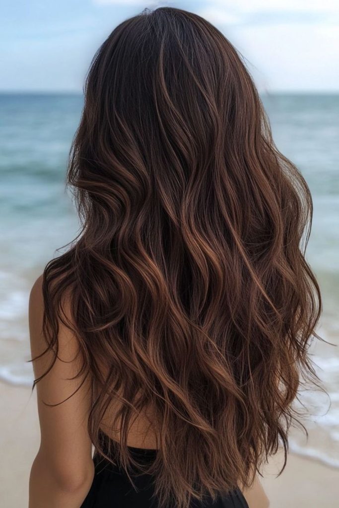 Sunlit cocoa waves soft summer flow