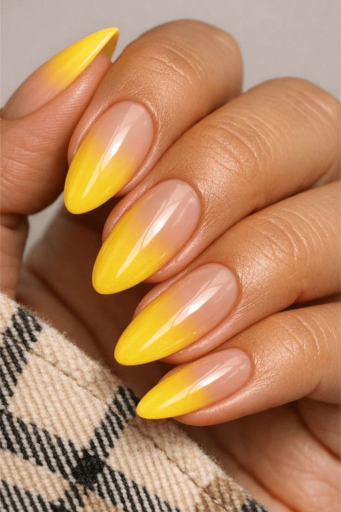 Sunrise neon ombre yellow fade