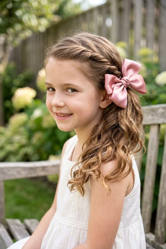 Side knot with vibrant curly burst