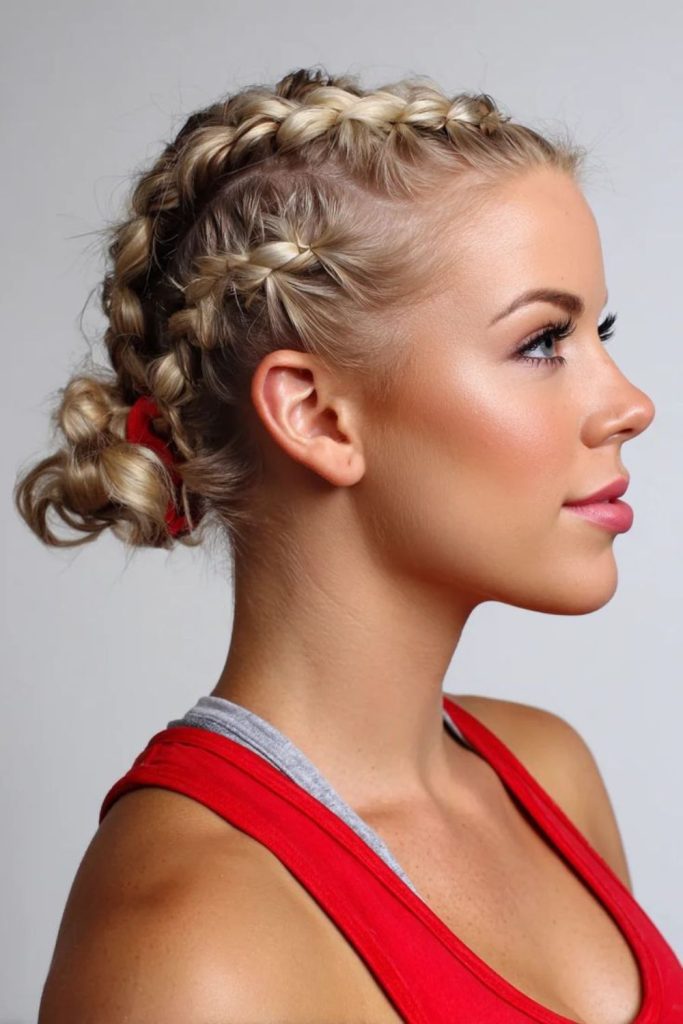 Loose knot relaxed sporty hair flow