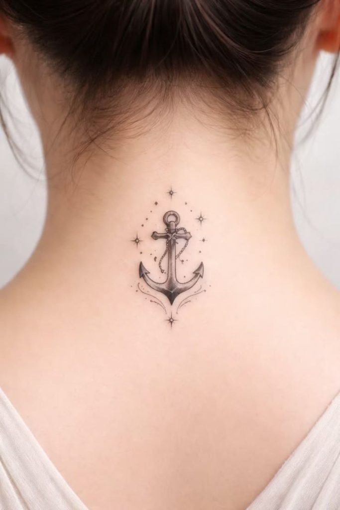 Anchor stability grounding meaningful tattoo design