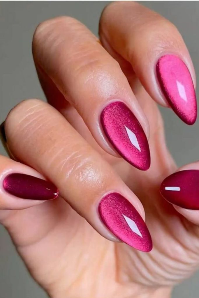 Arctic berry frost cool icy nails