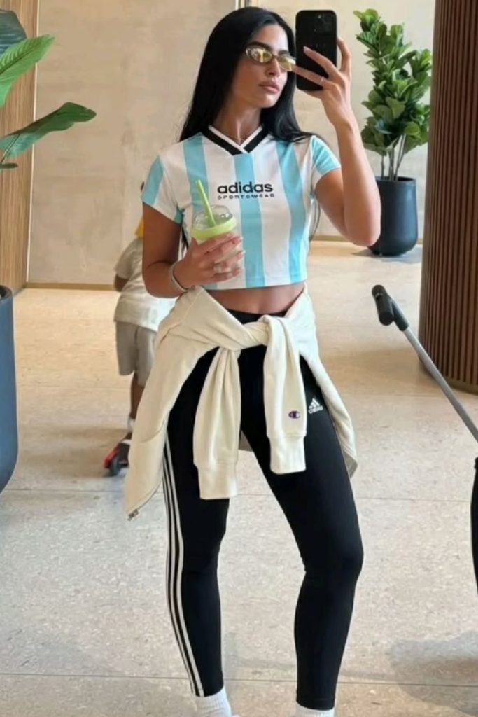 Graphic World Cup jersey leggings style