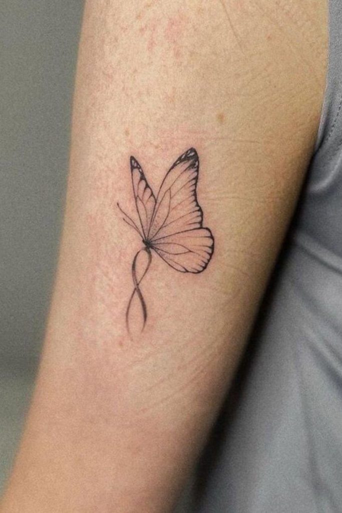 Butterfly transformation soul migration tattoo style