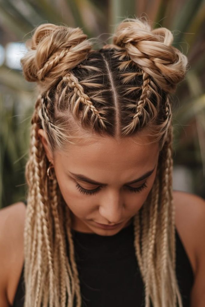Champagne silk luxury boho braid flow