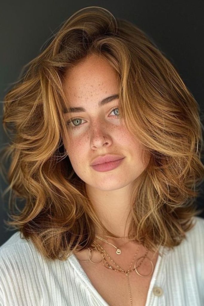 Fluffy layered cut with fullness.