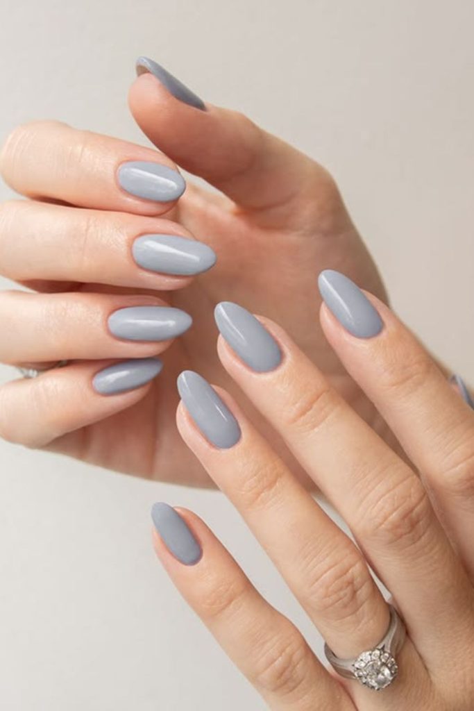 Cloud grey modern soft nail polish