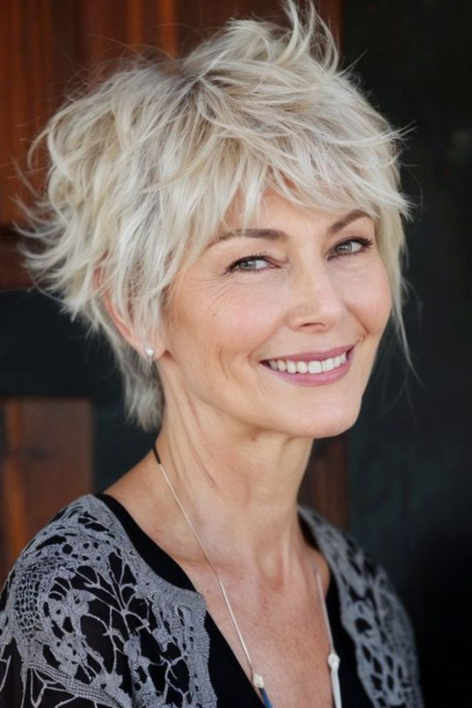 Feather shag pixie soft blended texture