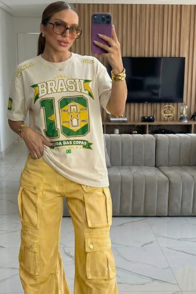 Bold World Cup jersey cargo outfit