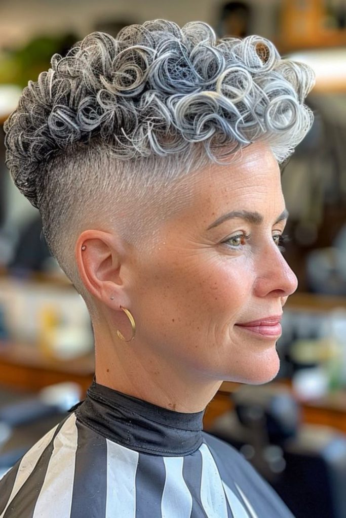 Frost edge taper clean faded curls modern style