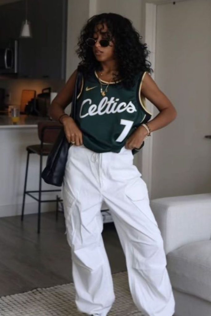 Oversized World Cup jersey cargo pants