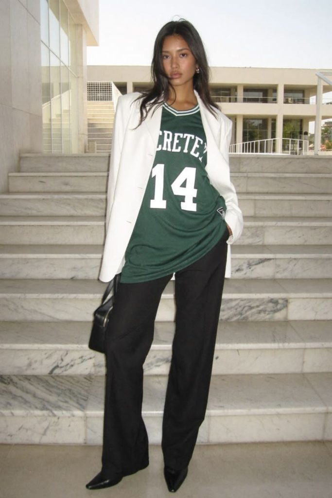World Cup jersey blazer casual outfit