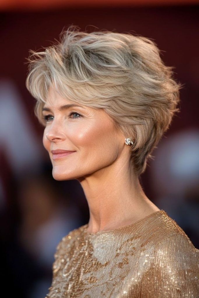 Golden crop bob soft rounded edges