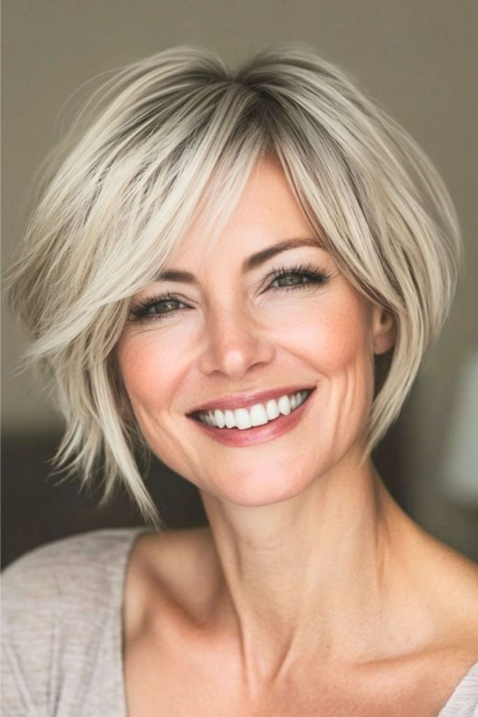 Elevated layered cut with fullness.