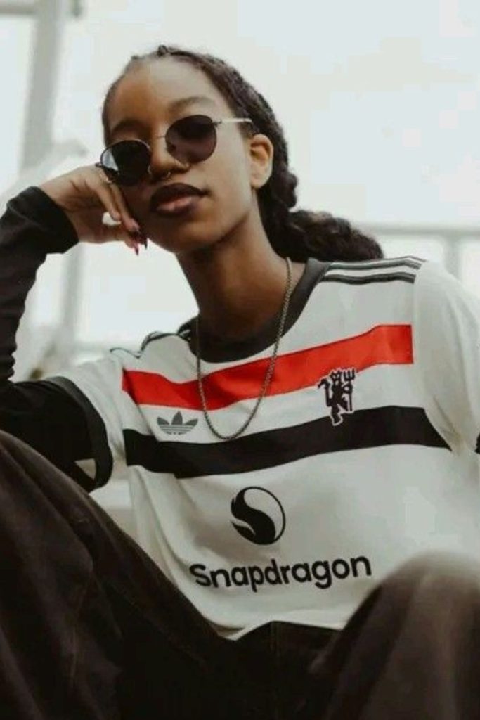 Layered World Cup jersey casual outfit