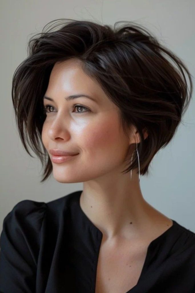Modern pixie with tucked sides