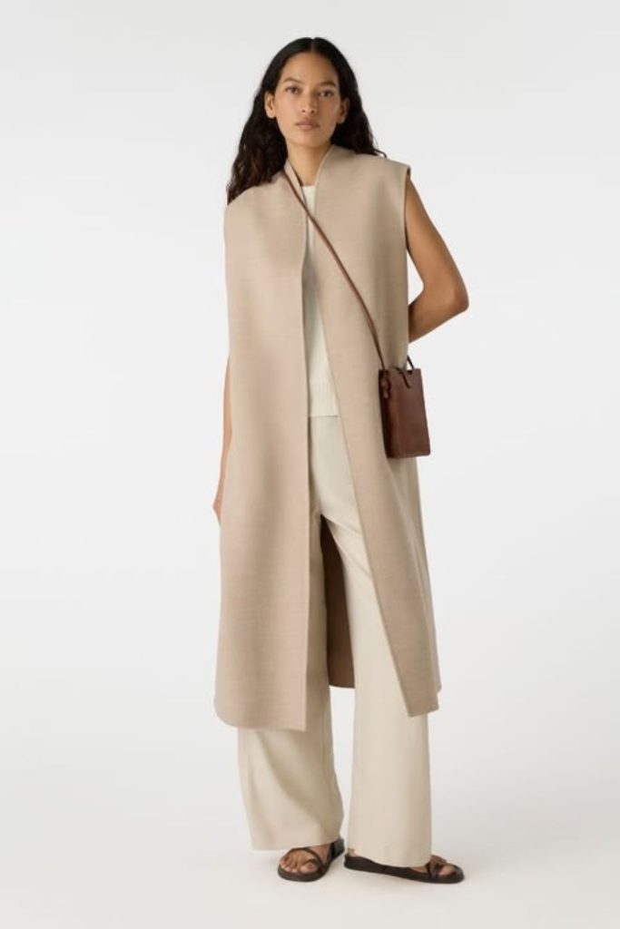 Long vest minimal monastic flowing aesthetic look