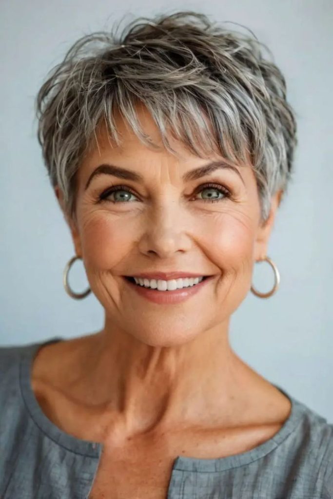 Tapered crop with sweeping silver texture.