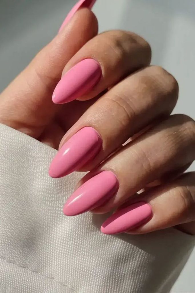 Pink sorbet sweet candy gloss nails
