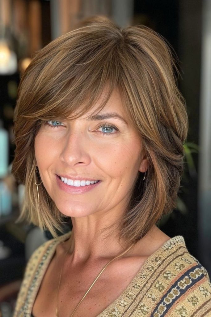 Elegant side flick short haircut