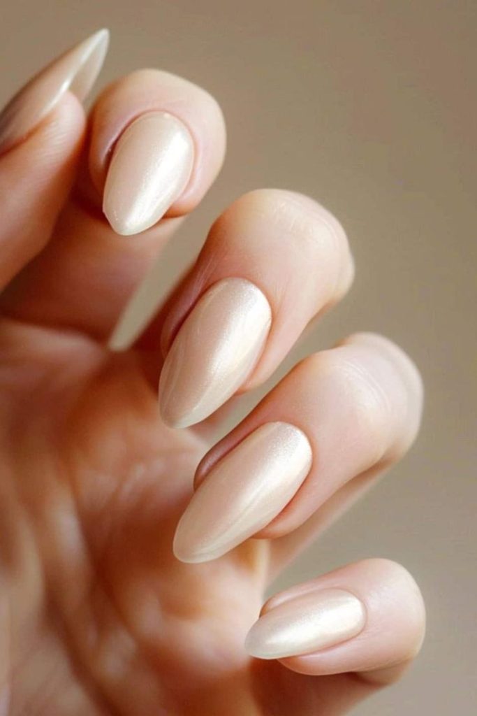 Beige neutral soft minimal nail tone