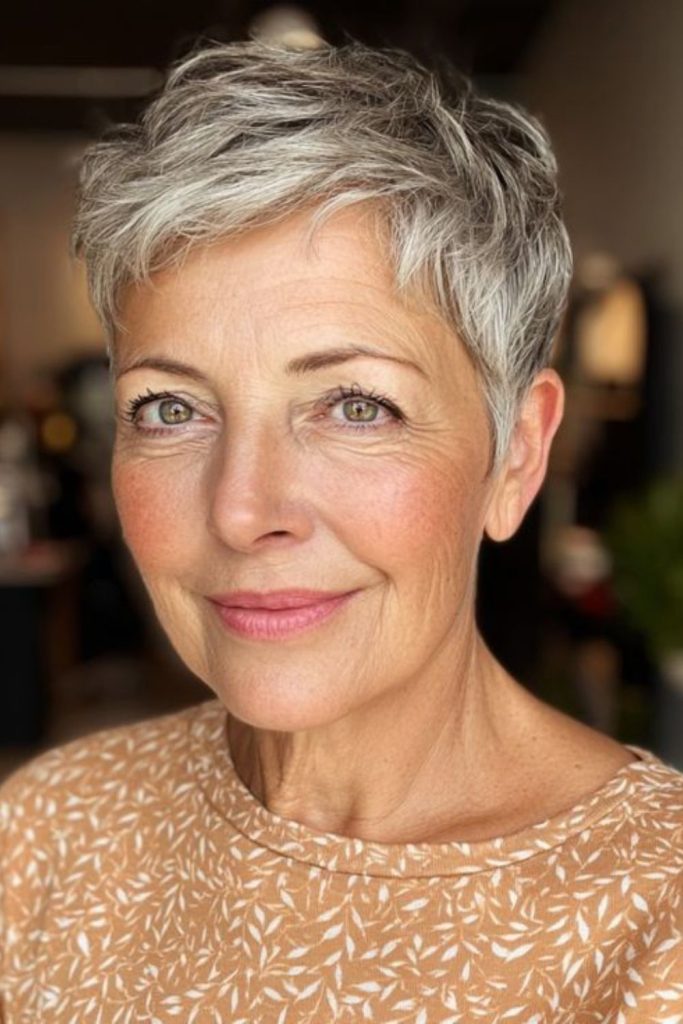 Layered pixie with soft echo texture