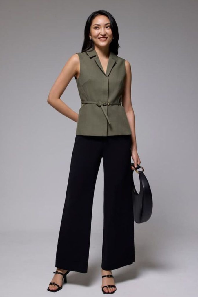 Vest office structured modern outfit