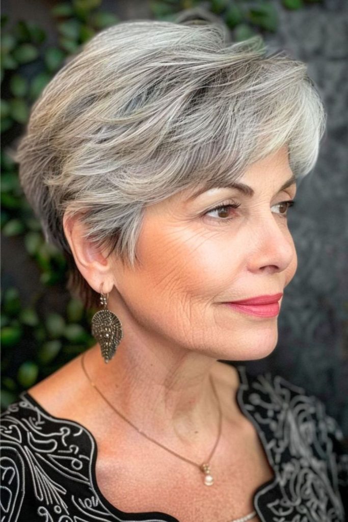 Feathered pixie with soft movement.