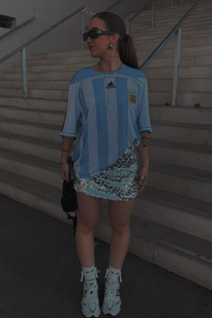 World Cup jersey sequin skirt style