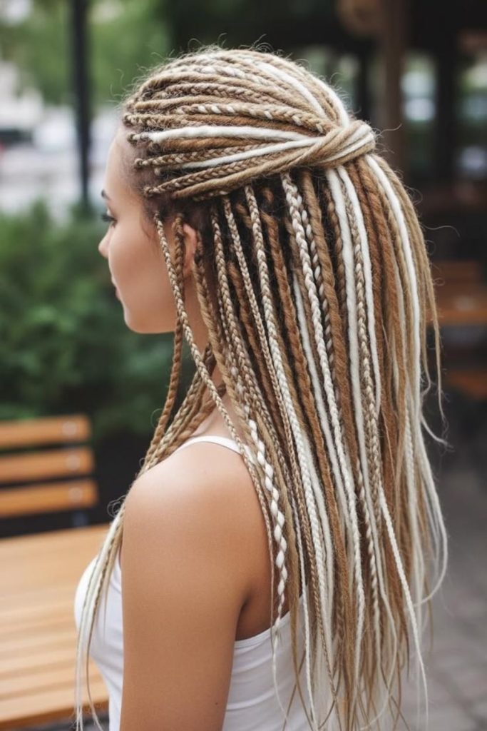 Vanilla halo ethereal braided hairstyle look