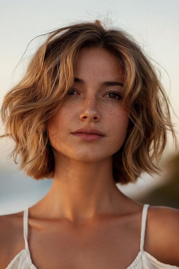 Curtain crop haircut with long fringe.