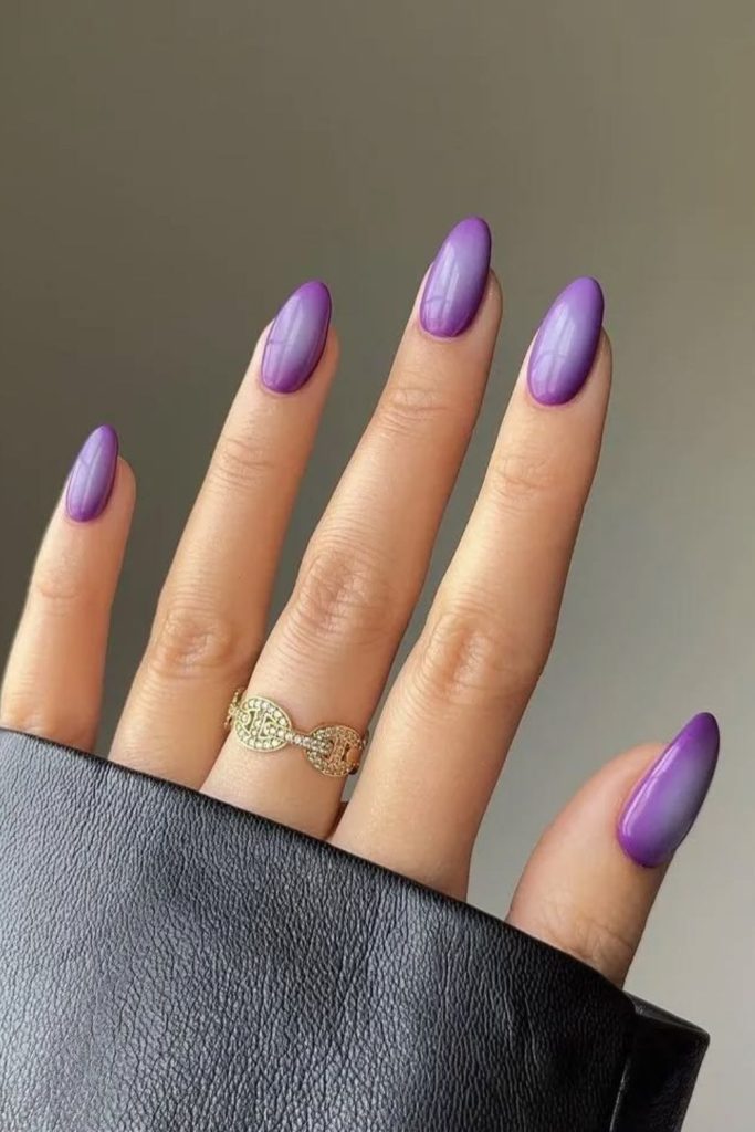 Violet pop bright electric purple nails