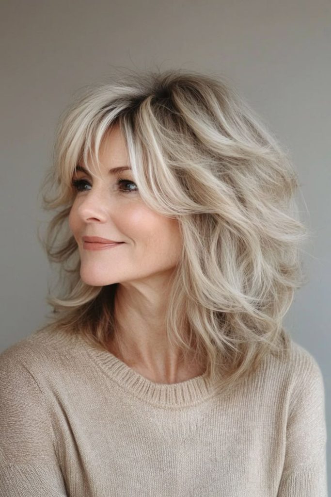 Sand toned layered cut with smooth harmony