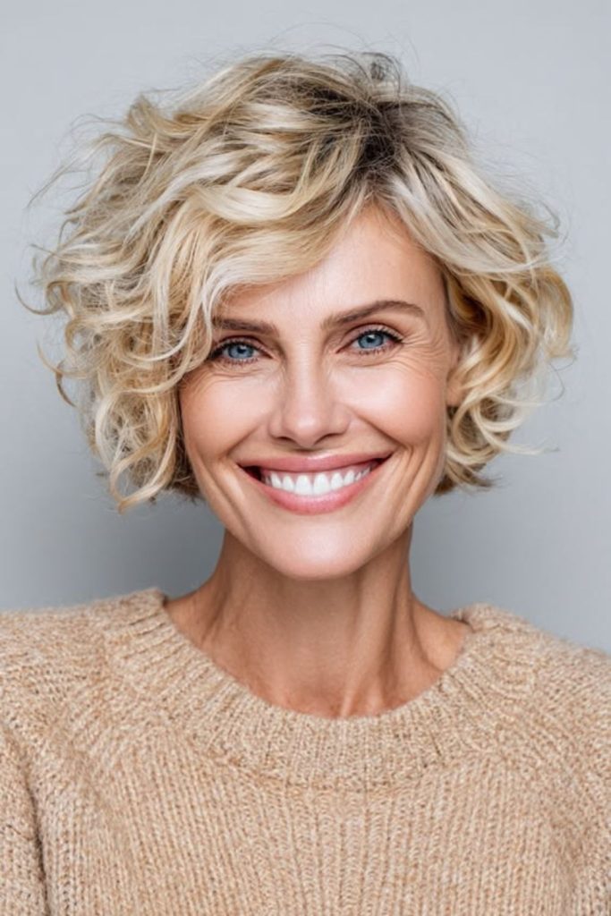 Whisper curl sand layer pixie bob soft curl style