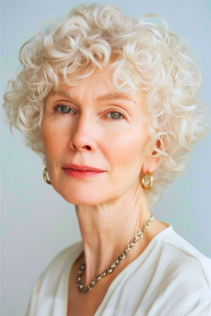 Short crop with loose soft curls
