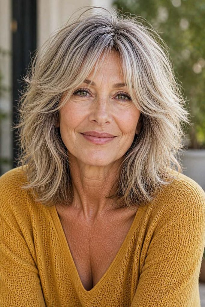 Whisper shag cut with airy uneven layers
