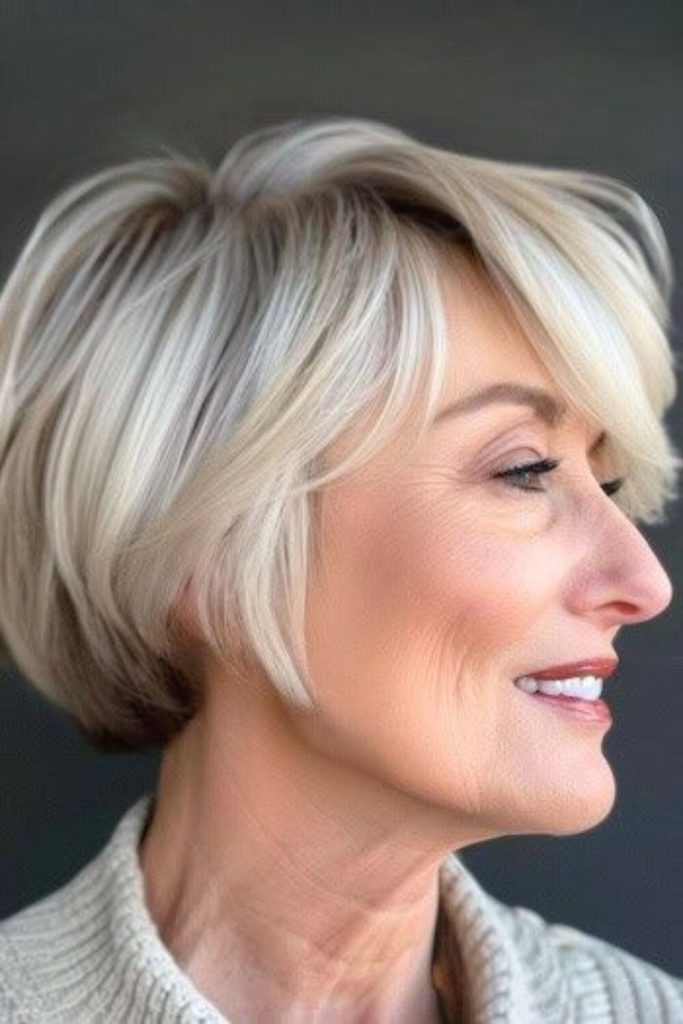 Soft bob with pearl toned shine