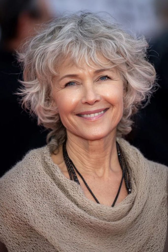 Textured shag with wispy fringe.