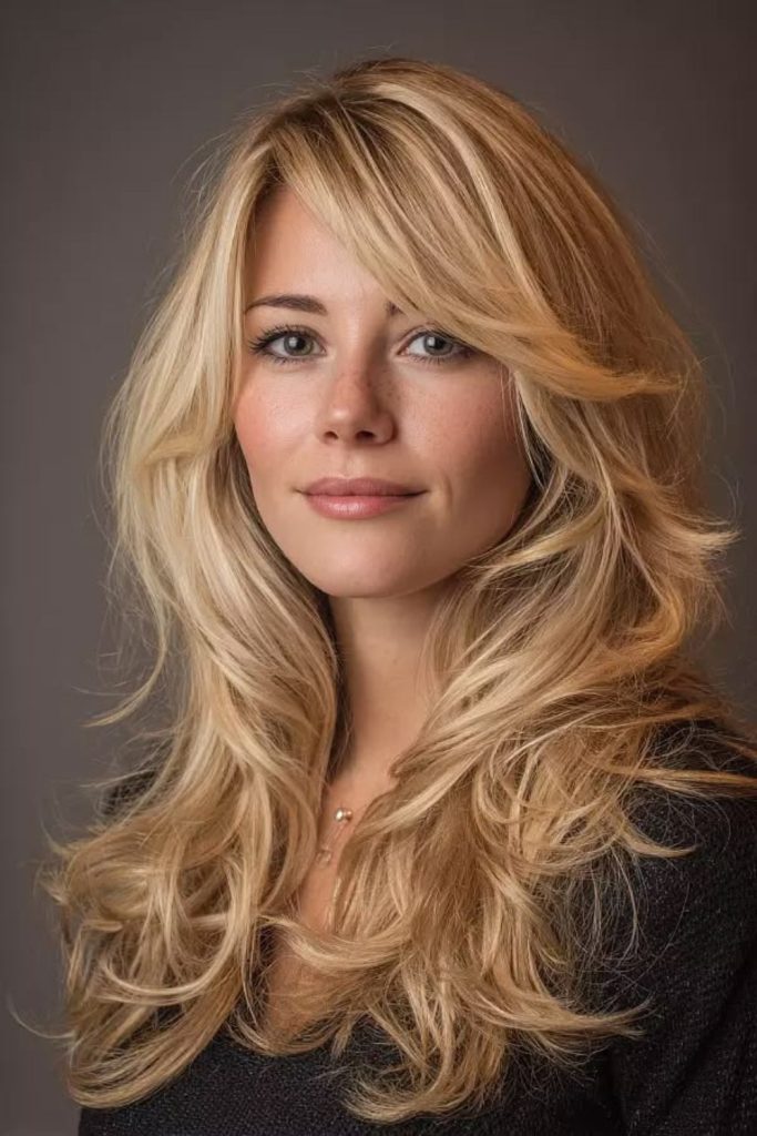 Breezy Coastal Sweep with tousled waves.