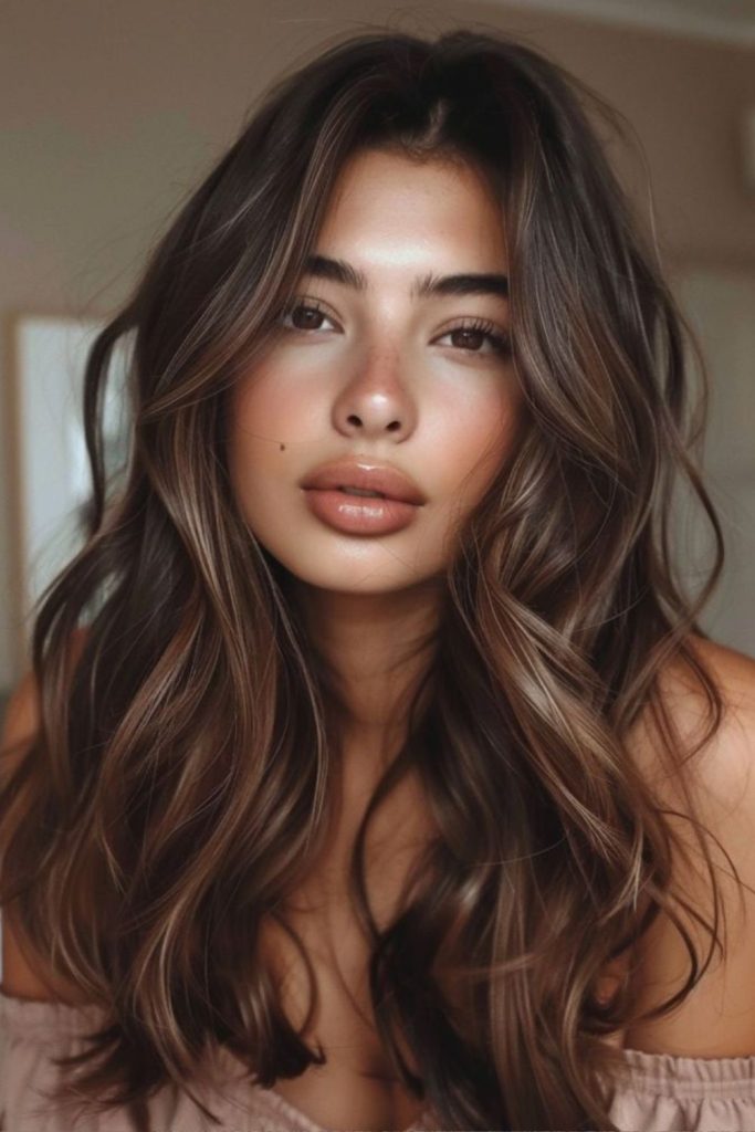 Chocolate brunette with caramel ribbons.