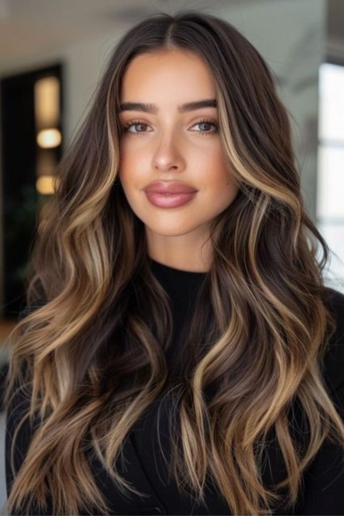 Caramel espresso face framing brunette