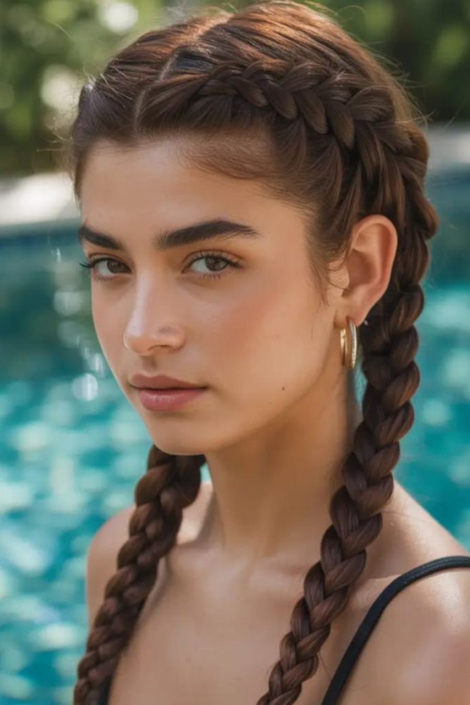 Double Dutch braids for school days.
