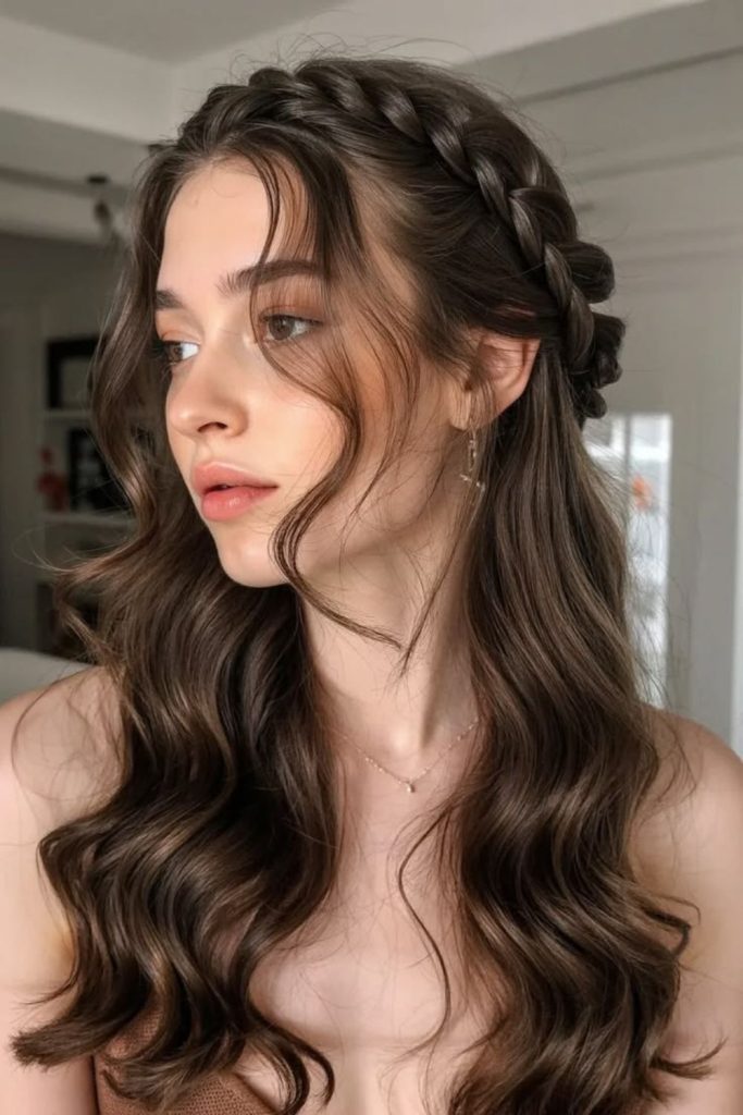 Dreamvine crown twist with soft waves.