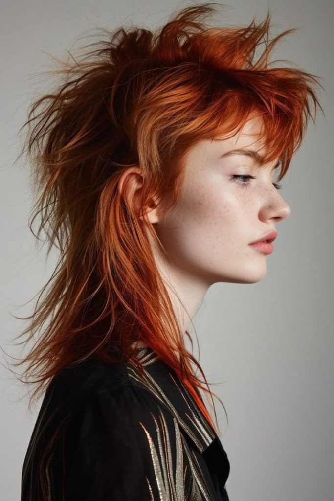 Fiery razor mullet with copper layers.