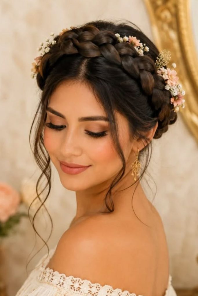 Garden fiesta halo braid.