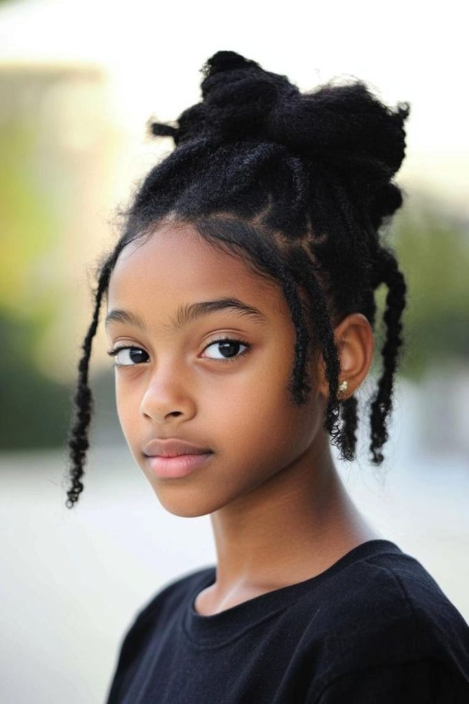 Goddess flat twist halo hairstyle.