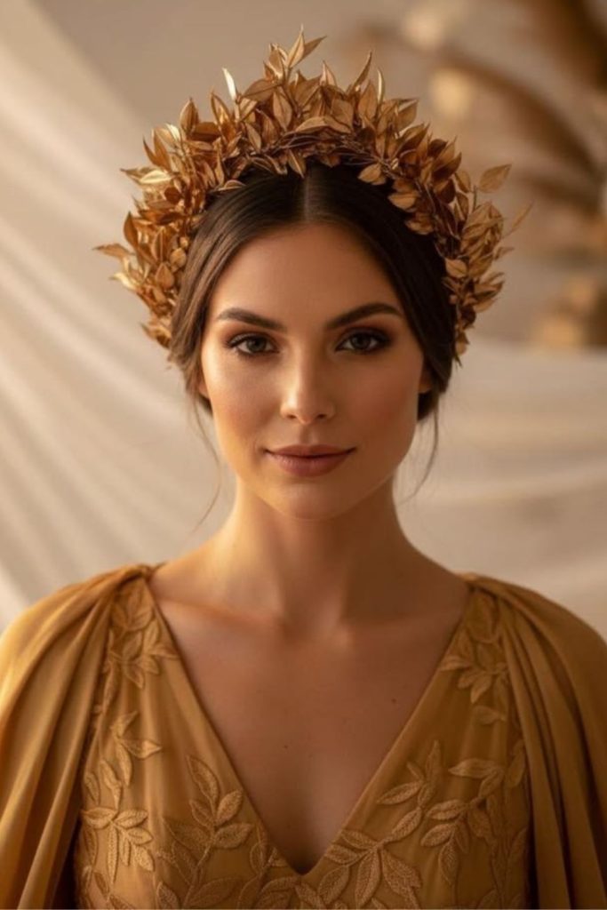 Golden heritage crown braid.
