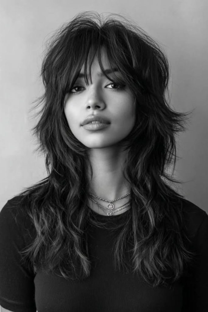 Grunge curtain shag with tousled texture.