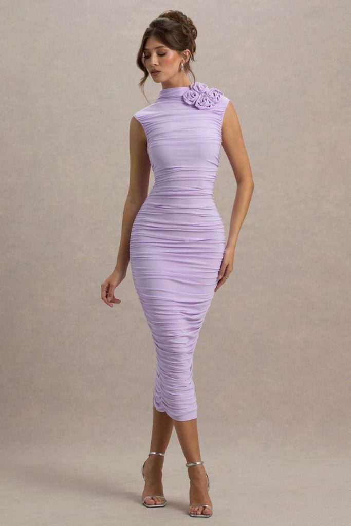 Lavender bandage dress romantic spring style