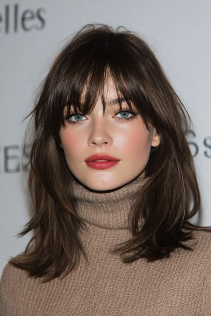 Modern Muse Fringe with sculpted layers.